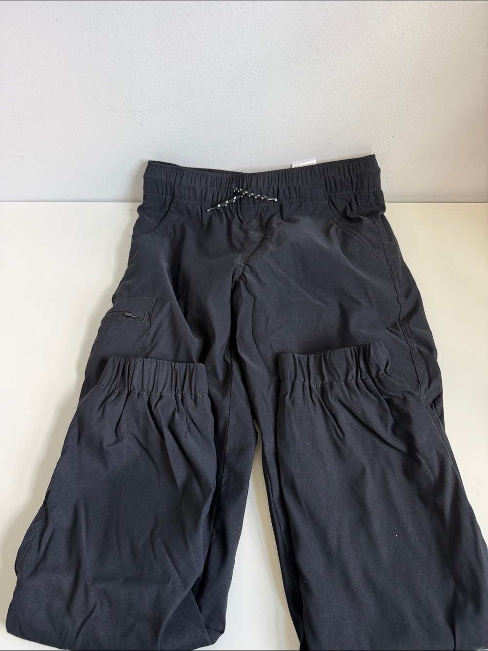 Weatherproof Black kids Cargo Pants with Elastic Waist